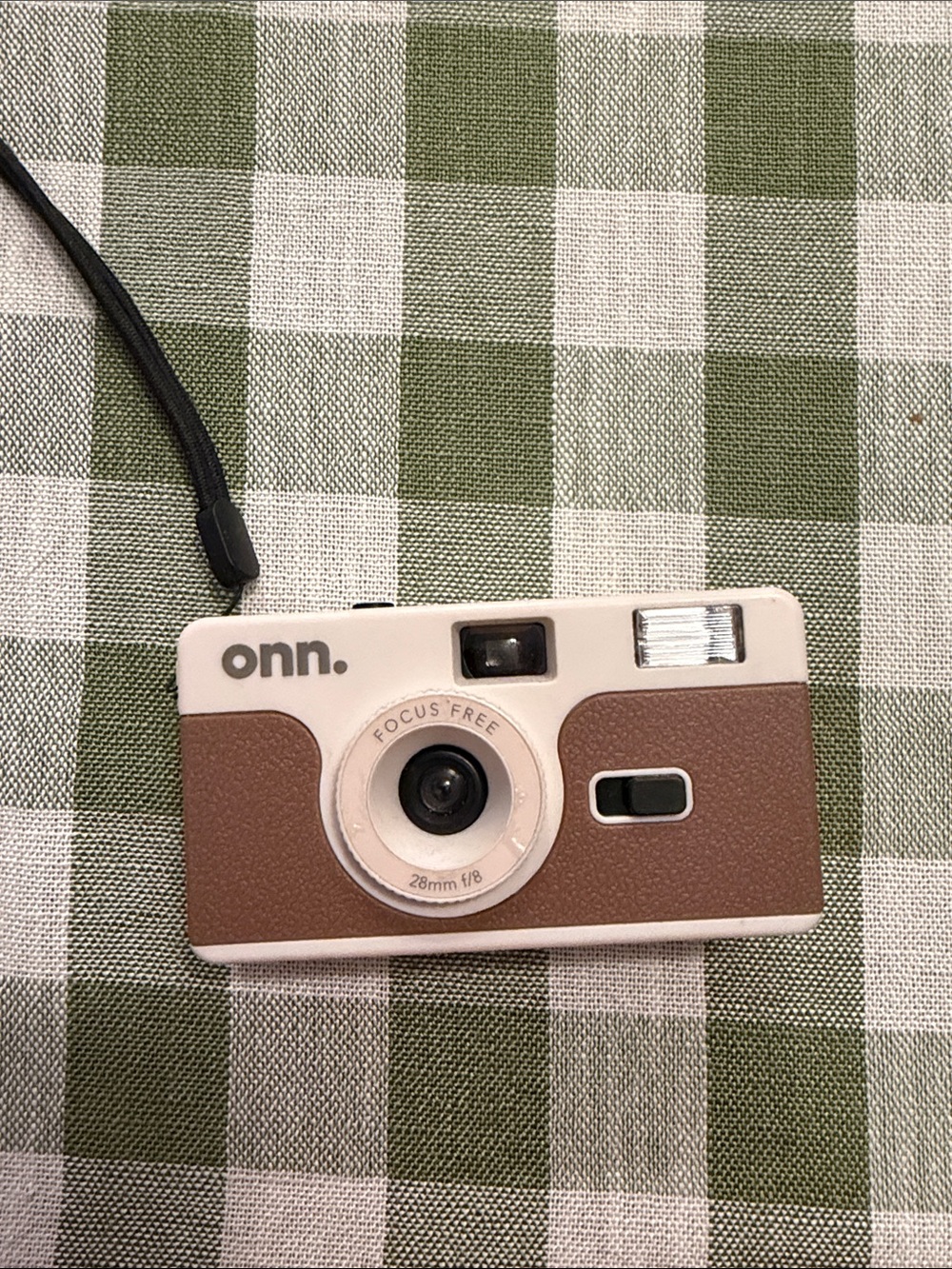 onn. Brown & Cream Point-and-Shoot Film Camera